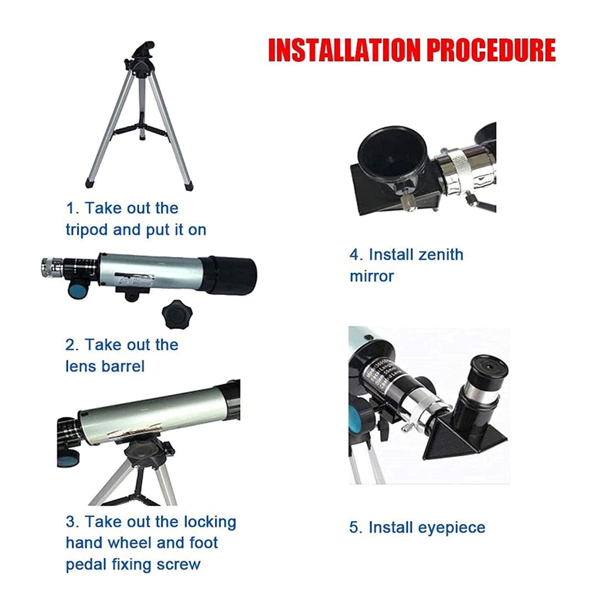 Miniatura 3 de Telescopio Refractor Monóculo F36050